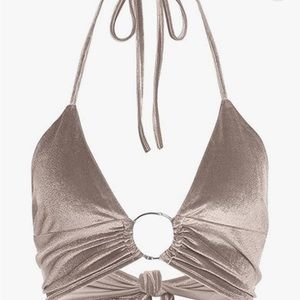 Women’s Backless Halter Tie Top